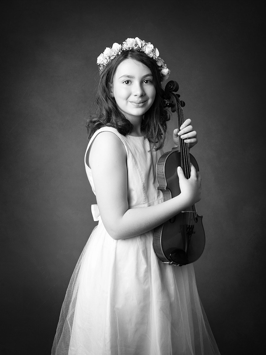 enfant communion fille violon photo moselle